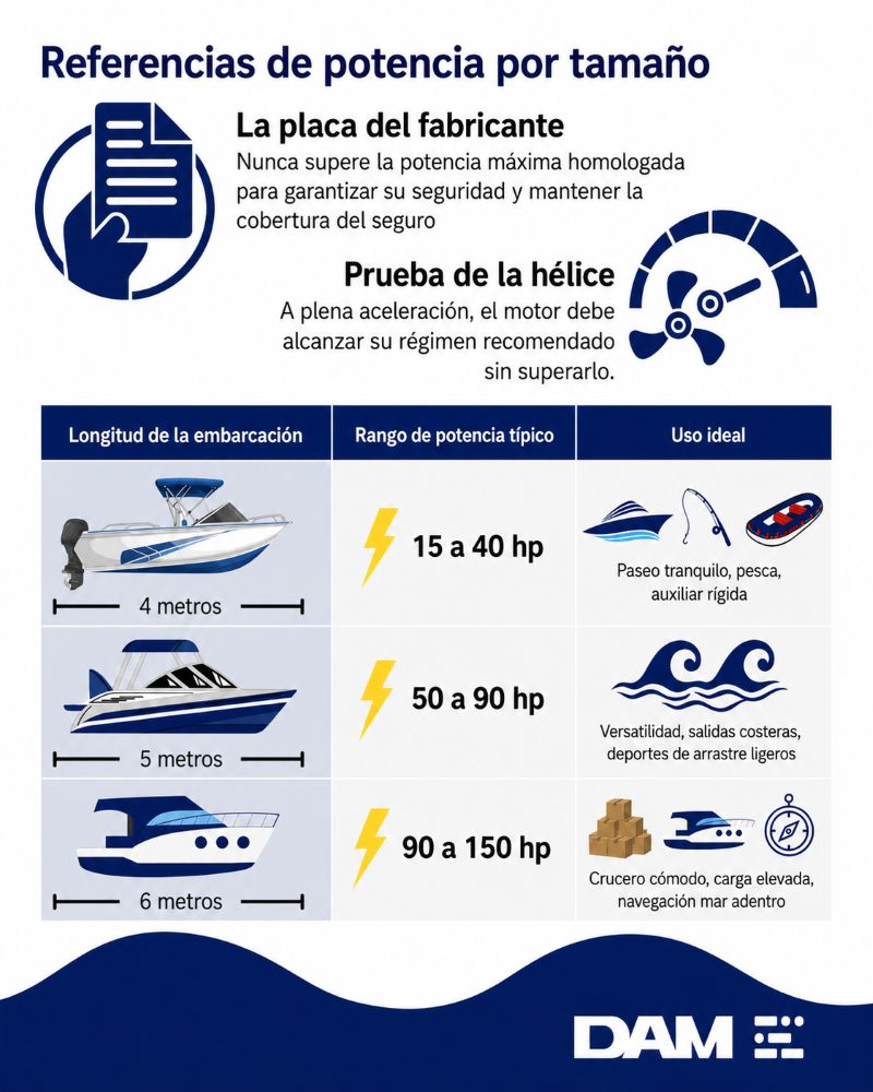 Riferimenti per scegliere un motore da barca in base alle dimensioni dello scafo